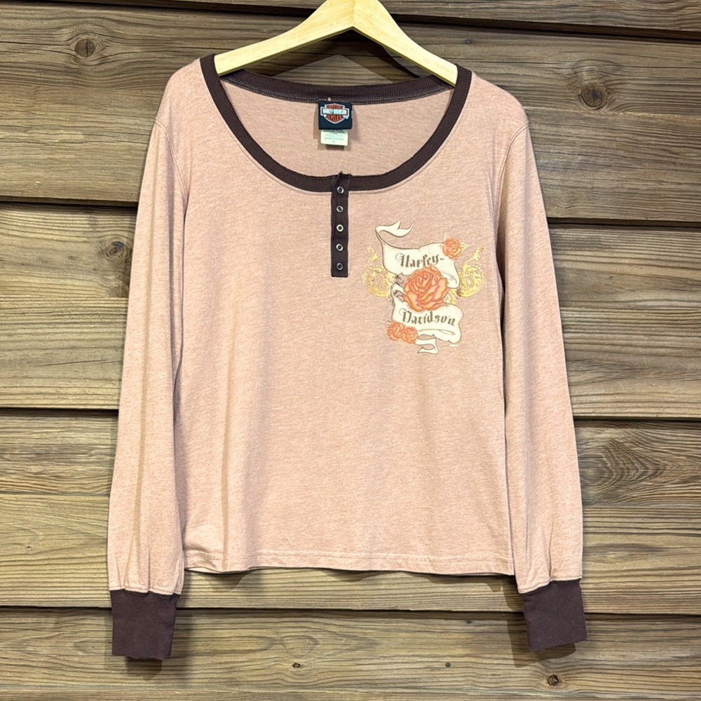 Harley-Davidson Brown Long Sleeve Shirt